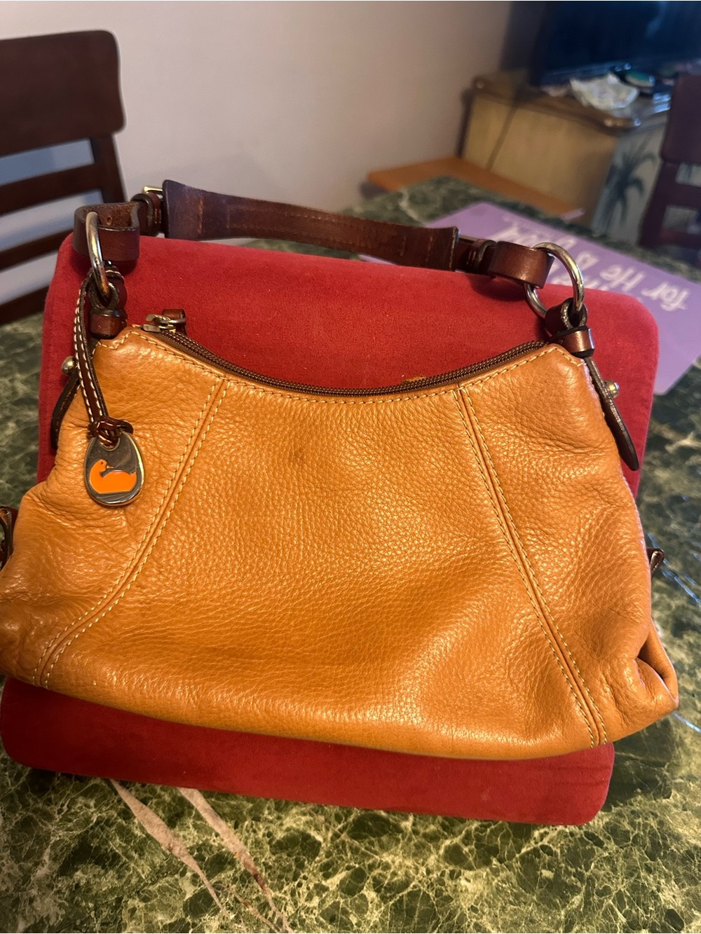 Dooney & Bourke Mustard Leather bag
Dooney Bourke vintage purse 10x7 - Picture 3 of 5